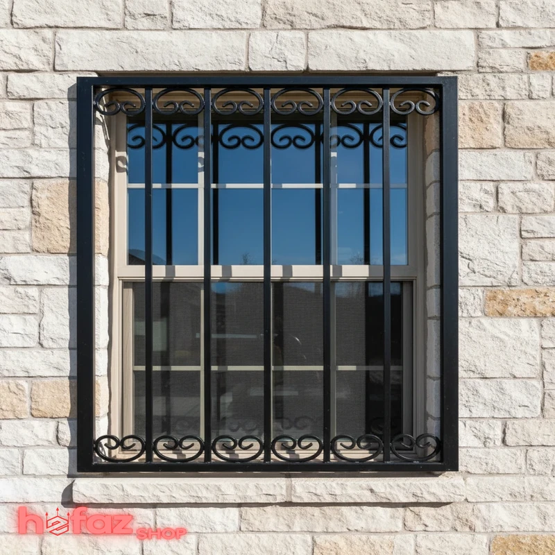 نرده پنجره 2قلوه ای
