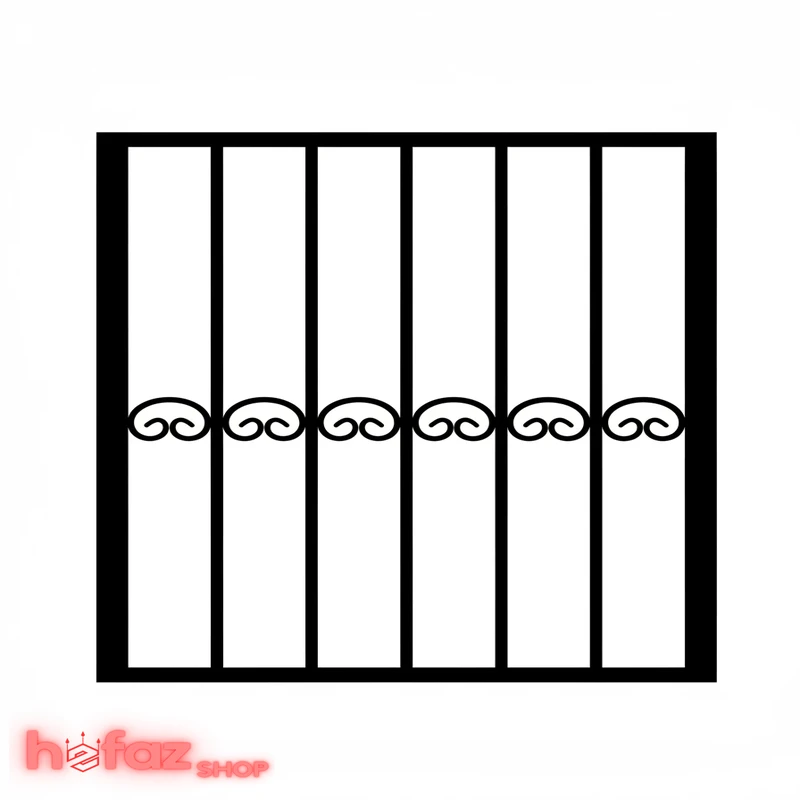 حفاظ پنجره تک قلوه ای با کلاف ضخیم