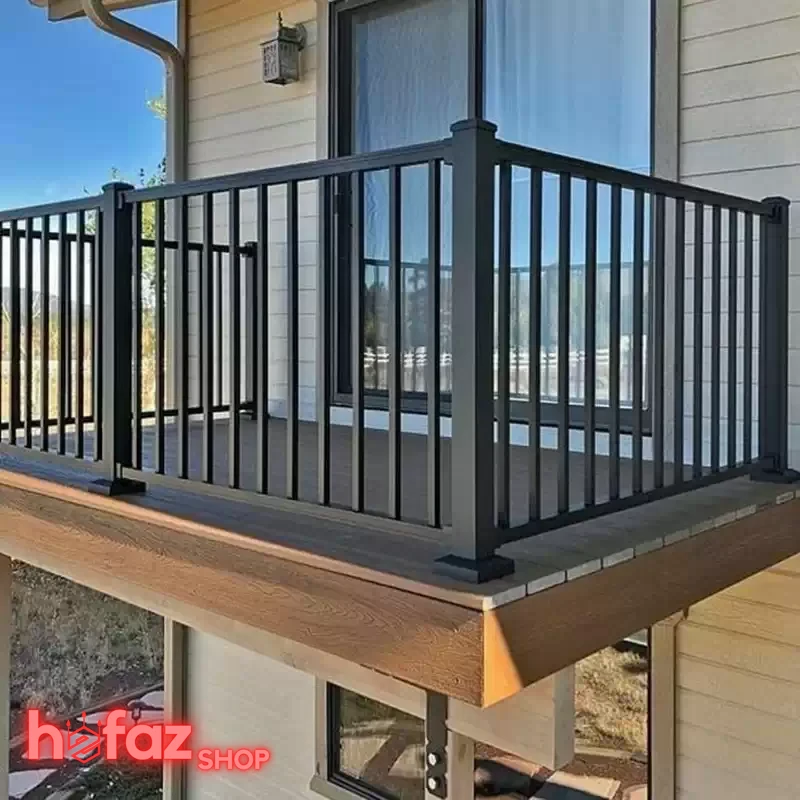 حفاظ بالکن استیل ساده نقره ای رنگ خاکستری