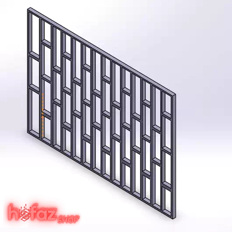 حفاظ پنجره طرح آجری نمای پرسپکتیو