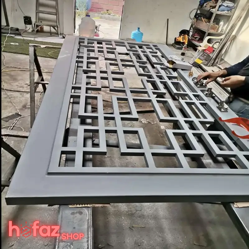 قیمت عمده و ارزان حفاظ درب ورودی آپارتمان لولایی طرح آجر