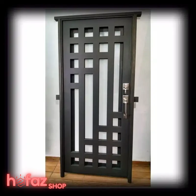 قیمت حفاظ درب ورودی آپارتمان لولایی طرح آجر