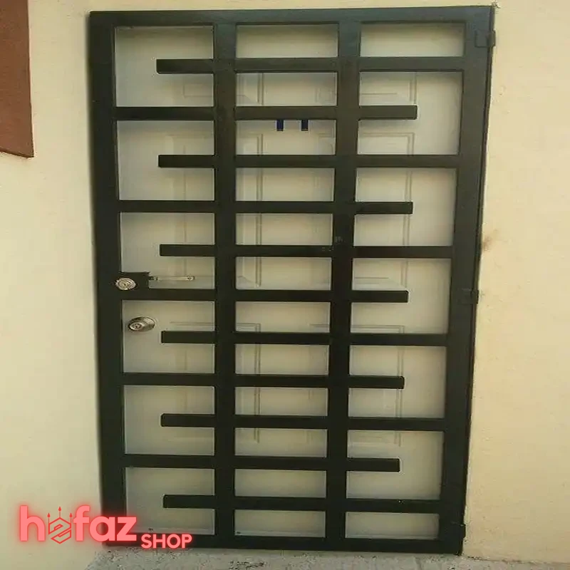 تنوع مدل حفاظ درب ورودی آپارتمان لولایی طرح آجر