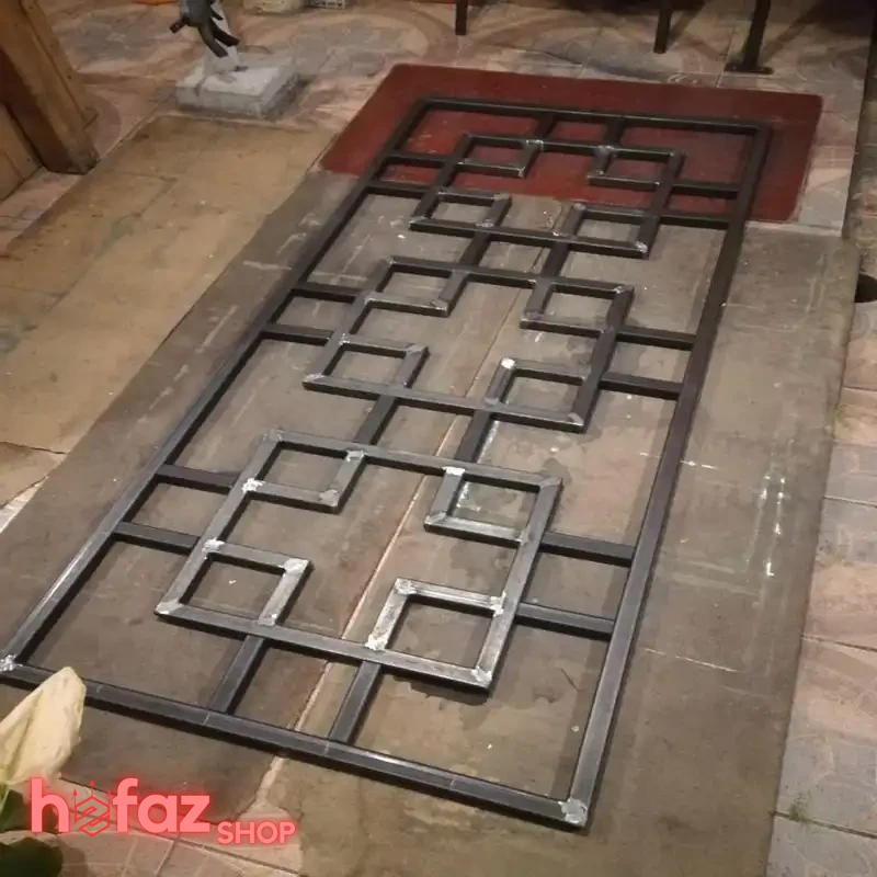 خرید ارزان در تهران حفاظ درب ورودی آپارتمان لولایی طرح آجر