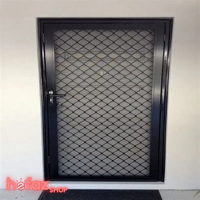 قیمت ارزان خرید حفاظ درب آپارتمان لولایی طرح مشبک