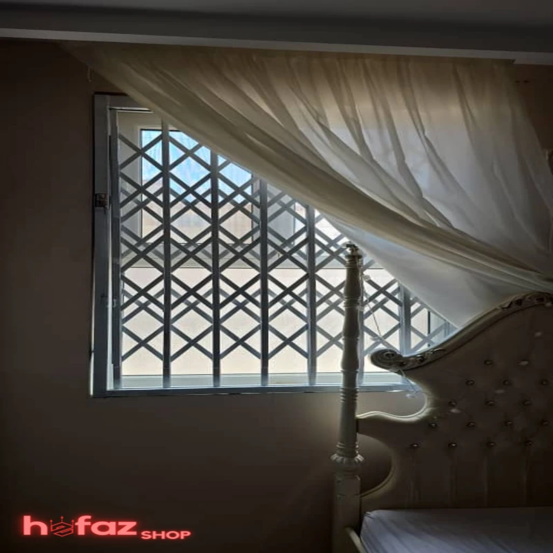 حفاظ پنجره آکاردئونی تمام گل (تمام ردیف لوزی)