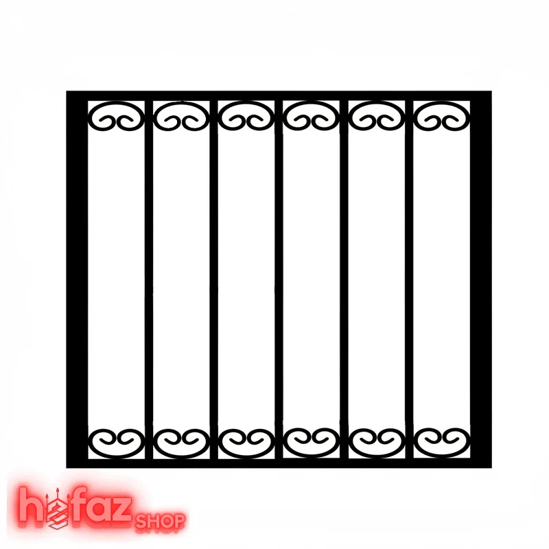 نرده پنجره 2قلوه ای