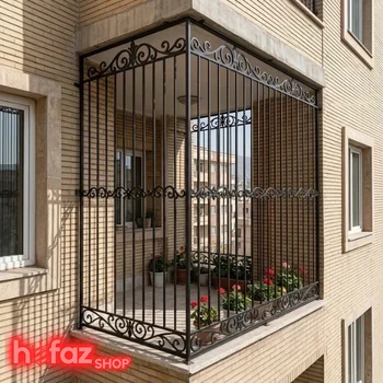 حفاظ بالکن مدل تاج تزئینی و تزئینات قرینه