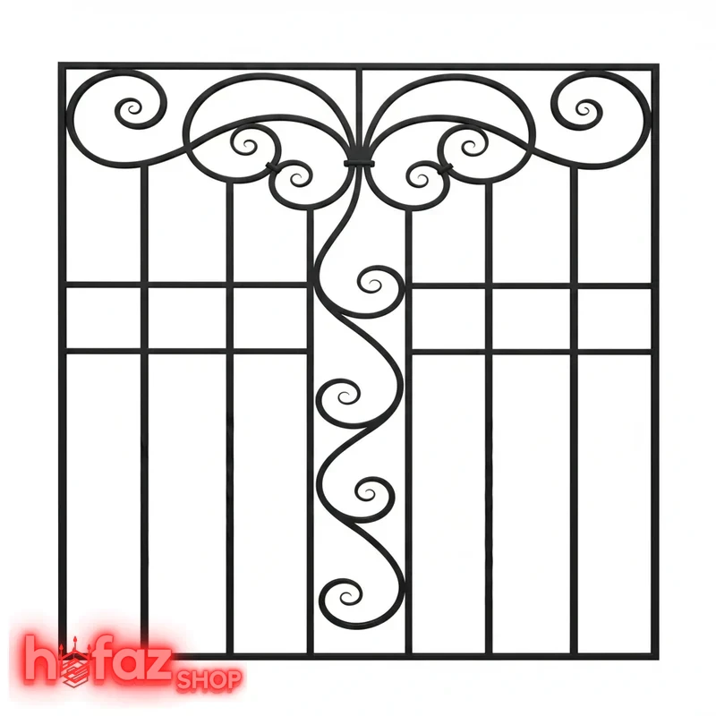فرفورژه مدرن با طرح اسکرول مرکزی عمودی