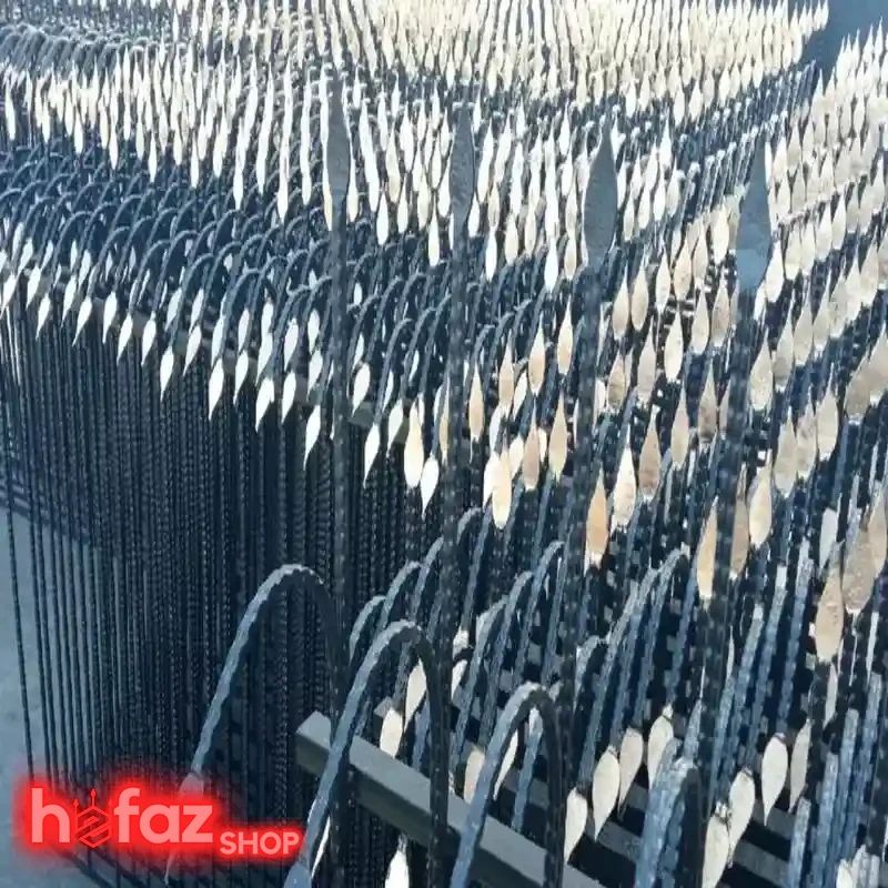 حفاظ دیوار سرنیزه آبشاری دو سر ارتفاع 50