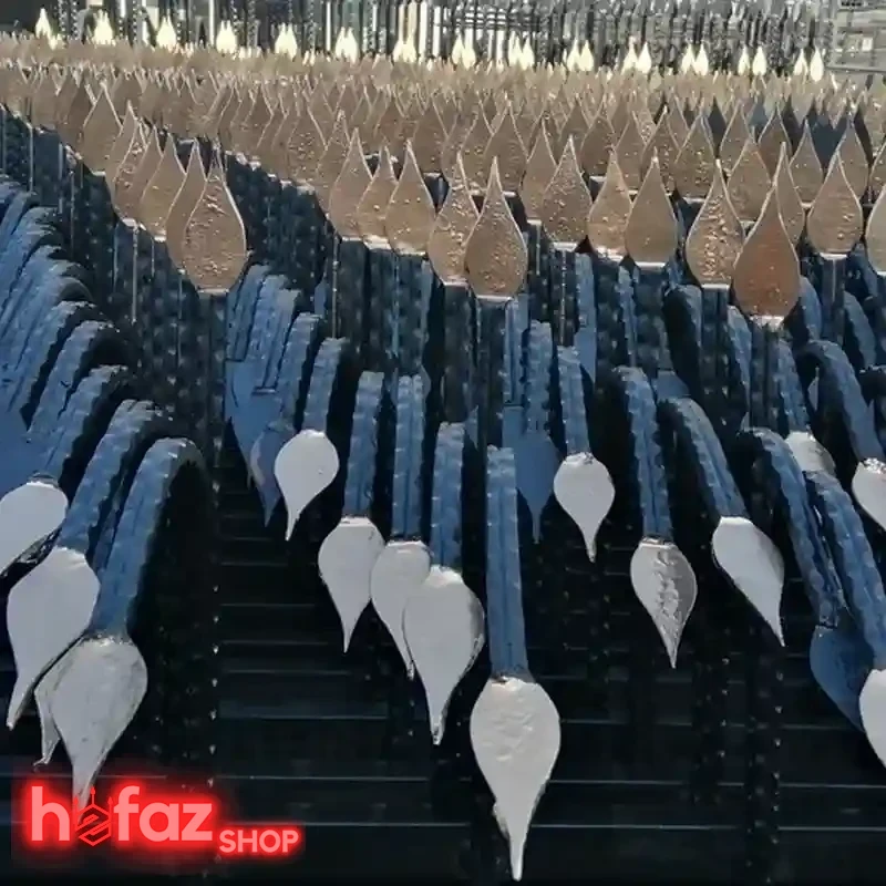 حفاظ دیوار سرنیزه سرخم سه سر ارتفاع 200