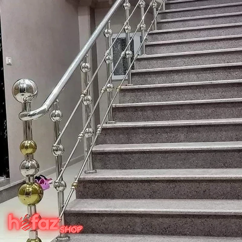 نرده راه پله استیل گوی مفصل