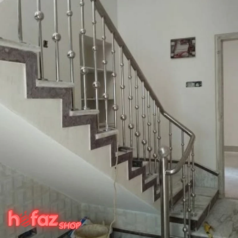 نرده راه پله استیل گوی مفصل