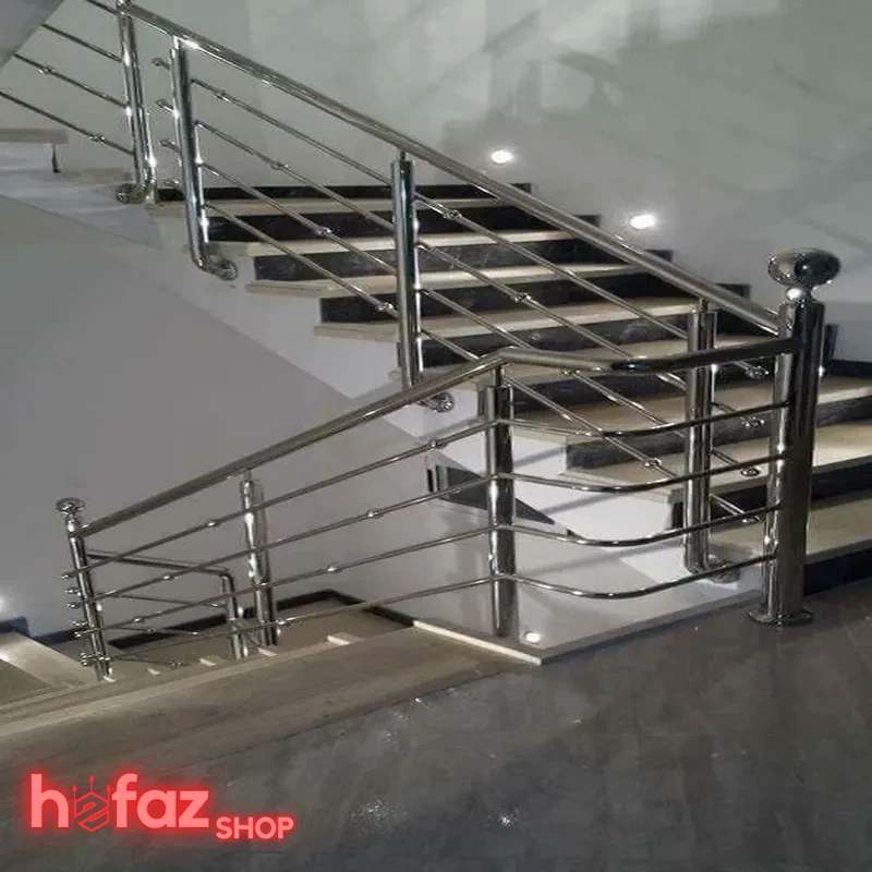 نرده راه پله استیل