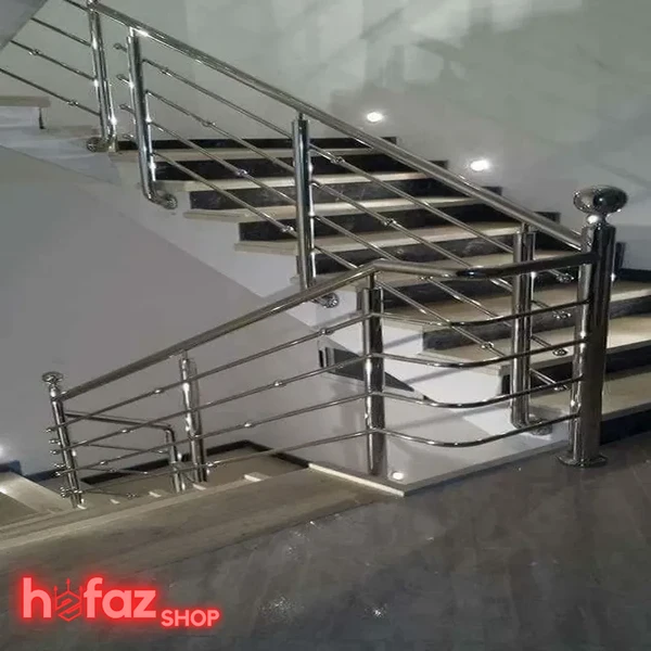 نرده راه پله استیل