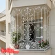 حفاظ بالکن فرفورژه طرح سرگل با رنگ مشکی کوره ای