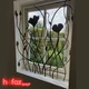 حفاظ پنجره فرفورژه طرح شاخ و برگ