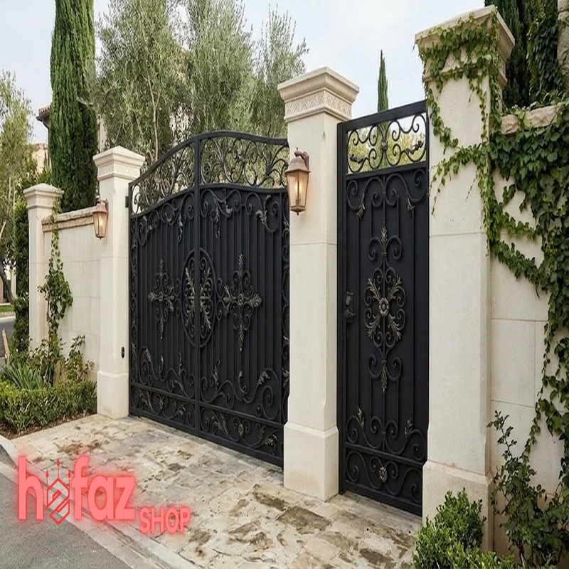 قیمت درب حیاط ساده و شیک فرفورژه
